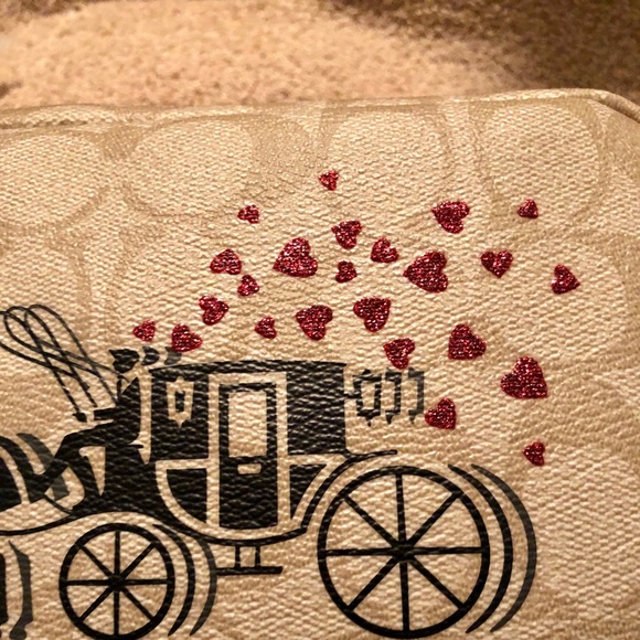 Coach Cosmetic Bag with Hearts Motif - Picture 8 of 10